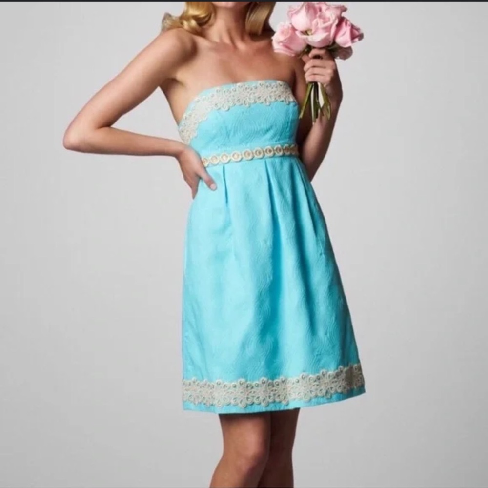 Lilly Pulitzer Betsey Dress Jacquard in Shorely Blue/0